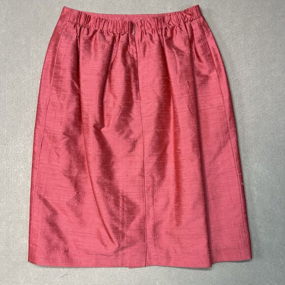 100% Raw Silk Barbie Core‎ VTG Watters & Watters 2-piece 80's pink formal dress - Picture 8 of 14